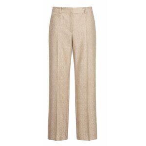 Luxurious Ann Taylor Cream 100% Silk Brocade Paisley Pants